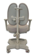 Vetro Grey - Krzesełko z regulacją wysokości FunDesk z podłokietnikami