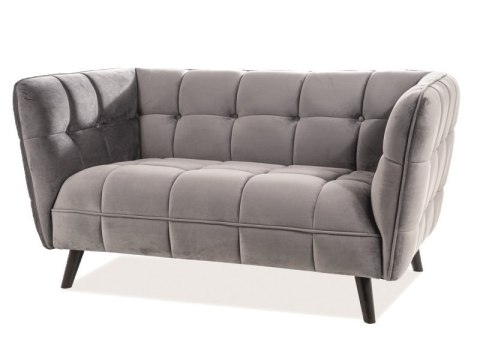 SIGNAL SOFA KANAPA CASTELLO 2 TAPICERKA VELVET BEŻOWY BLUVEL 28 / DREWNO WENGE DEKORACYJNE PRZESZYCIA OZDOBIONE GUZIKAMI SIGNAL SOFA KANAPA CASTELLO 2 TAPICERKA VELVET BEŻOWY BLUVEL 28 / DREWNO WENGE DEKORACYJNE PRZESZYCIA OZDOBIONE GUZIKAMI