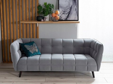 SIGNAL SOFA KANAPA CASTELLO 2 TAPICERKA VELVET BEŻOWY BLUVEL 28 / DREWNO WENGE DEKORACYJNE PRZESZYCIA OZDOBIONE GUZIKAMI SIGNAL SOFA KANAPA CASTELLO 2 TAPICERKA VELVET BEŻOWY BLUVEL 28 / DREWNO WENGE DEKORACYJNE PRZESZYCIA OZDOBIONE GUZIKAMI