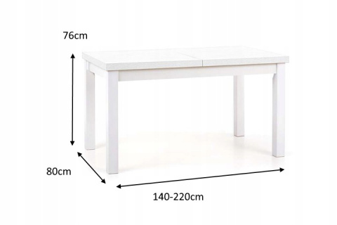 HALMAR stół TIAGO rozkładany 140-220x80 blat dąb craft nogi czarne - prostokątny - blat płyta laminowana nogi drewno lite bukowe HALMAR stół TIAGO rozkładany 140-220x80 blat dąb craft nogi czarne - prostokątny - blat płyta laminowana nogi drewno lite bukowe