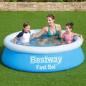 Bestway Bestway 57392 BASEN ROZPOROWY FAST SET OKRĄGŁY NIEBIESKI 183cm x 51cm pojemność 940 L Bestway Bestway 57392 BASEN ROZPOROWY FAST SET OKRĄGŁY NIEBIESKI 183cm x 51cm pojemność 940 L