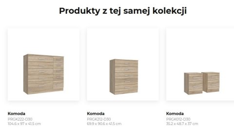 Forte MILAN PRGK012-D30 Komoda niska, szafka nocna Dąb sonoma Forte MILAN PRGK012-D30 Komoda niska, szafka nocna Dąb sonoma