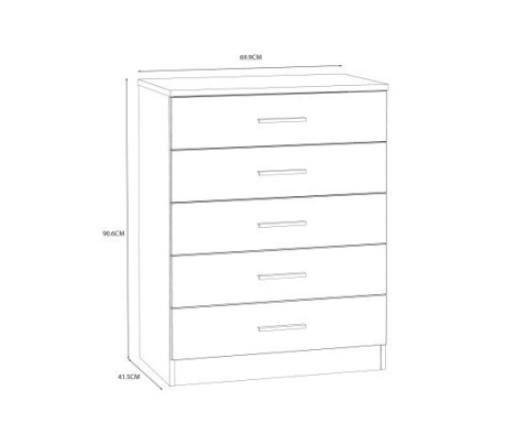 Forte MILAN PRGK212-D30 Komoda z szufladami Dąb Sonoma Forte MILAN PRGK212-D30 Komoda z szufladami Dąb Sonoma
