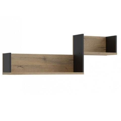 Forte ORIENTAL TREE HUDB02-M526 Półka Dąb Bartex / Czarny Forte ORIENTAL TREE HUDB02-M526 Półka Dąb Bartex / Czarny