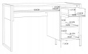Forte ORIENTAL TREE HUDB212R-M524 Biurko szafka, szuflada, Dąb Bartex / Czarny Forte ORIENTAL TREE HUDB212R-M524 Biurko szafka, szuflada, Dąb Bartex / Czarny