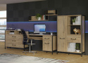 Forte ORIENTAL TREE HUDB212R-M524 Biurko szafka, szuflada, Dąb Bartex / Czarny Forte ORIENTAL TREE HUDB212R-M524 Biurko szafka, szuflada, Dąb Bartex / Czarny