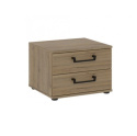 Forte ORIENTAL TREE HUDK011-D105 Szafka nocna szuflady, Dąb Bartex / Czarny Forte ORIENTAL TREE HUDK011-D105 Szafka nocna szuflady, Dąb Bartex / Czarny