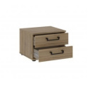 Forte ORIENTAL TREE HUDK011-D105 Szafka nocna szuflady, Dąb Bartex / Czarny Forte ORIENTAL TREE HUDK011-D105 Szafka nocna szuflady, Dąb Bartex / Czarny