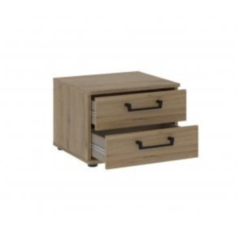 Forte ORIENTAL TREE HUDK011-D105 Szafka nocna szuflady, Dąb Bartex / Czarny Forte ORIENTAL TREE HUDK011-D105 Szafka nocna szuflady, Dąb Bartex / Czarny