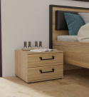 Forte ORIENTAL TREE HUDK011-D105 Szafka nocna szuflady, Dąb Bartex / Czarny Forte ORIENTAL TREE HUDK011-D105 Szafka nocna szuflady, Dąb Bartex / Czarny
