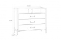 Forte ORIENTAL TREE HUDK212-M524 Komoda półki, szuflady Dąb Bartex / Czarny Forte ORIENTAL TREE HUDK212-M524 Komoda półki, szuflady Dąb Bartex / Czarny