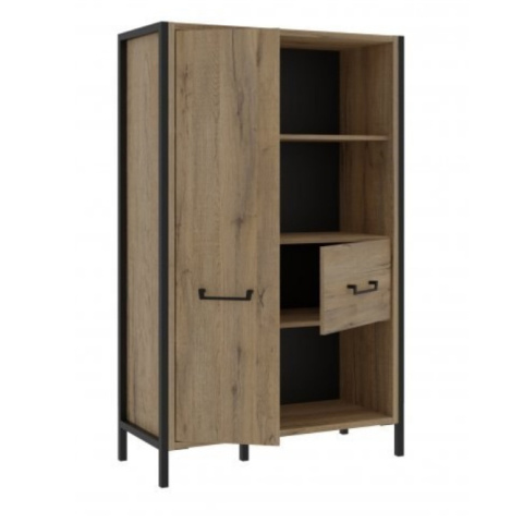 Forte ORIENTAL TREE HUDR422R-M524 Regał - szafki, półki, Dąb Bartex / Czarny Forte ORIENTAL TREE HUDR422R-M524 Regał - szafki, półki, Dąb Bartex / Czarny
