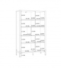 Forte ORIENTAL TREE HUDR424-M524 Regał - szafki, półki, Dąb Bartex / Czarny Forte ORIENTAL TREE HUDR424-M524 Regał - szafki, półki, Dąb Bartex / Czarny