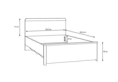 Forte SURFINIO SFNL1121-M378 Łóżko Forte SURFINIO SFNL1121-M378 Łóżko