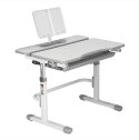 Fressia Grey - Regulowane biurko Cubby w zestawie lampa i stojak na książki - Fun Desk Fressia Grey - Regulowane biurko Cubby w zestawie lampa i stojak na książki - Fun Desk