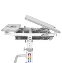 Fressia Grey - Regulowane biurko Cubby w zestawie lampa i stojak na książki - Fun Desk Fressia Grey - Regulowane biurko Cubby w zestawie lampa i stojak na książki - Fun Desk