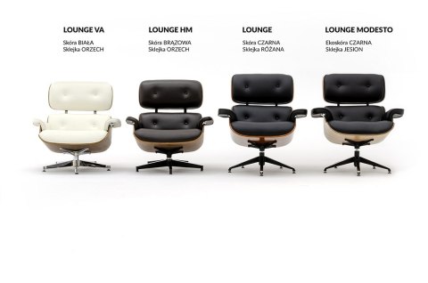 King Home Fotel LOUNGE biały / orzech z podnóżkiem King Home Fotel LOUNGE biały / orzech z podnóżkiem