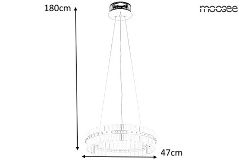 MOOSEE lampa wisząca SATURNUS 47 DUO złota - LED, szkło, stal szczotkowana do salonu hotelu restauracji MOOSEE lampa wisząca SATURNUS 47 DUO złota - LED, szkło, stal szczotkowana do salonu hotelu restauracji