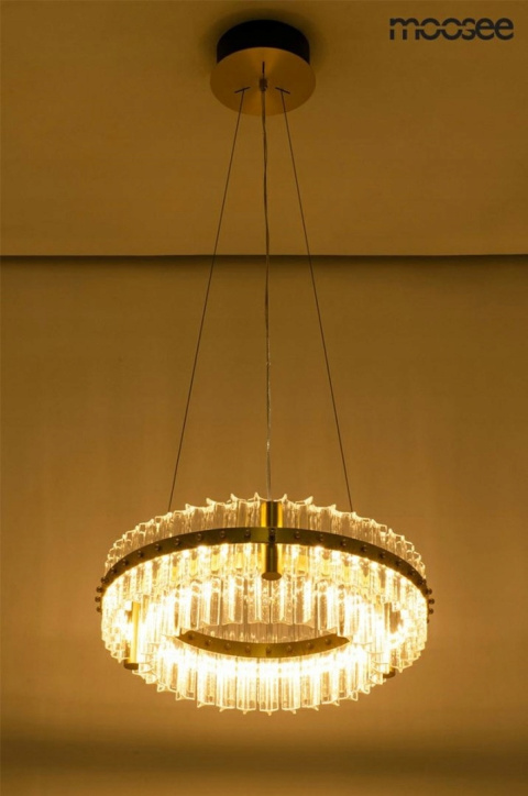 MOOSEE lampa wisząca SATURNUS 47 DUO złota - LED, szkło, stal szczotkowana do salonu hotelu restauracji MOOSEE lampa wisząca SATURNUS 47 DUO złota - LED, szkło, stal szczotkowana do salonu hotelu restauracji