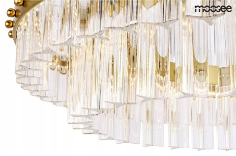 MOOSEE lampa wisząca SATURNUS 47 DUO złota - LED, szkło, stal szczotkowana do salonu hotelu restauracji MOOSEE lampa wisząca SATURNUS 47 DUO złota - LED, szkło, stal szczotkowana do salonu hotelu restauracji