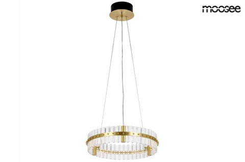 MOOSEE lampa wisząca SATURNUS 85 złota - LED szkło stal szczotkowana do salonu hotelu restauracji MOOSEE lampa wisząca SATURNUS 85 złota - LED szkło stal szczotkowana do salonu hotelu restauracji