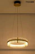 MOOSEE lampa wisząca SATURNUS 85 złota - LED szkło stal szczotkowana do salonu hotelu restauracji