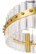 MOOSEE lampa wisząca SATURNUS 85 złota - LED szkło stal szczotkowana do salonu hotelu restauracji