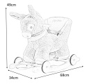 Milly Mally Osiołek Polly - Donkey na biegunach - kółkach regulowane pasy bezpieczeństwa interaktywne uszy fotelik z oparciem Milly Mally Osiołek Polly - Donkey na biegunach - kółkach regulowane pasy bezpieczeństwa interaktywne uszy fotelik z oparciem
