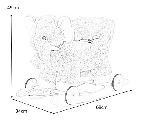 Milly Mally Słonik Polly -Gray Elephant Szary na biegunach lub kółkach 12m+ drewniane rączki i płozy z podnóżkami regulowany pas Milly Mally Słonik Polly -Gray Elephant Szary na biegunach lub kółkach 12m+ drewniane rączki i płozy z podnóżkami regulowany pas