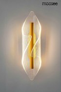 Moosee MOOSEE Kinkiet lampa ścienna FROST złota LED aluminium metal klosz o nieregularnym kształcie akryl transparentny Moosee MOOSEE Kinkiet lampa ścienna FROST złota LED aluminium metal klosz o nieregularnym kształcie akryl transparentny