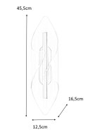 Moosee MOOSEE Kinkiet lampa ścienna FROST złota LED aluminium metal klosz o nieregularnym kształcie akryl transparentny Moosee MOOSEE Kinkiet lampa ścienna FROST złota LED aluminium metal klosz o nieregularnym kształcie akryl transparentny