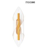 Moosee MOOSEE Kinkiet lampa ścienna FROST złota LED aluminium metal klosz o nieregularnym kształcie akryl transparentny Moosee MOOSEE Kinkiet lampa ścienna FROST złota LED aluminium metal klosz o nieregularnym kształcie akryl transparentny