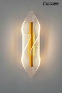 Moosee MOOSEE Kinkiet lampa ścienna FROST złota LED aluminium metal klosz o nieregularnym kształcie akryl transparentny Moosee MOOSEE Kinkiet lampa ścienna FROST złota LED aluminium metal klosz o nieregularnym kształcie akryl transparentny