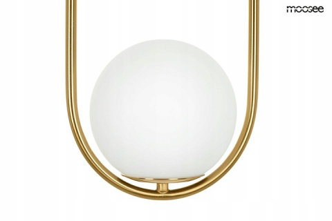 Moosee MOOSEE lampa wisząca AURELIA 50 złota metal klosz kula szklany biały E14 do salonu pokoju biura recepcji do lokalu Moosee MOOSEE lampa wisząca AURELIA 50 złota metal klosz kula szklany biały E14 do salonu pokoju biura recepcji do lokalu