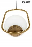 Moosee MOOSEE lampa wisząca AURELIA 50 złota metal klosz kula szklany biały E14 do salonu pokoju biura recepcji do lokalu Moosee MOOSEE lampa wisząca AURELIA 50 złota metal klosz kula szklany biały E14 do salonu pokoju biura recepcji do lokalu