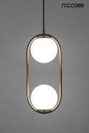 Moosee MOOSEE lampa wisząca AURELIA TWIN złota metal klosze kule szkło biały E14 do domu i do lokalu Moosee MOOSEE lampa wisząca AURELIA TWIN złota metal klosze kule szkło biały E14 do domu i do lokalu