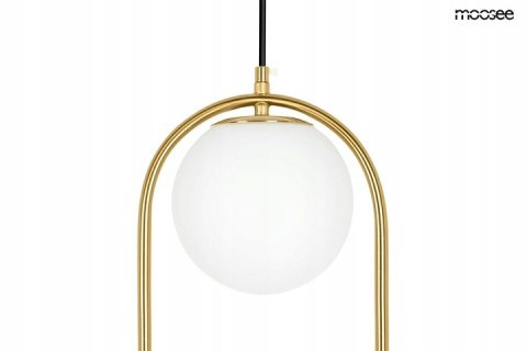 Moosee MOOSEE lampa wisząca AURELIA TWIN złota metal klosze kule szkło biały E14 do domu i do lokalu Moosee MOOSEE lampa wisząca AURELIA TWIN złota metal klosze kule szkło biały E14 do domu i do lokalu