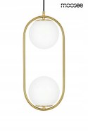 Moosee MOOSEE lampa wisząca AURELIA TWIN złota metal klosze kule szkło biały E14 do domu i do lokalu Moosee MOOSEE lampa wisząca AURELIA TWIN złota metal klosze kule szkło biały E14 do domu i do lokalu