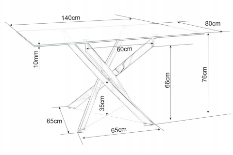 STÓŁ AGIS II SIGNAL TRANSPARENTNY/CHROM 140x80 BLAT SZKŁO HARTOWANE STELAŻ METALOWY STÓŁ PROSTOKĄTNY DO JADALNI STÓŁ AGIS II SIGNAL TRANSPARENTNY/CHROM 140x80 BLAT SZKŁO HARTOWANE STELAŻ METALOWY STÓŁ PROSTOKĄTNY DO JADALNI