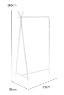 HALMAR wieszak WU-32 stojący metal czarny drewno lite naturalny na ubrania do szatni przedpokoju recepcji HALMAR wieszak WU-32 stojący metal czarny drewno lite naturalny na ubrania do szatni przedpokoju recepcji