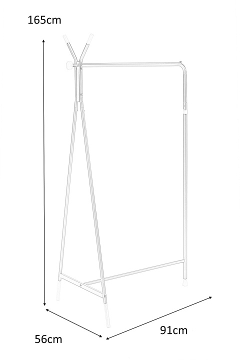HALMAR wieszak WU-32 stojący metal czarny drewno lite naturalny na ubrania do szatni przedpokoju recepcji HALMAR wieszak WU-32 stojący metal czarny drewno lite naturalny na ubrania do szatni przedpokoju recepcji