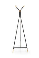 HALMAR wieszak WU-32 stojący metal czarny drewno lite naturalny na ubrania do szatni przedpokoju recepcji HALMAR wieszak WU-32 stojący metal czarny drewno lite naturalny na ubrania do szatni przedpokoju recepcji