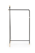 HALMAR wieszak WU-32 stojący metal czarny drewno lite naturalny na ubrania do szatni przedpokoju recepcji HALMAR wieszak WU-32 stojący metal czarny drewno lite naturalny na ubrania do szatni przedpokoju recepcji