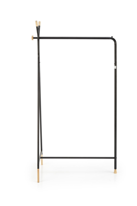 HALMAR wieszak WU-32 stojący metal czarny drewno lite naturalny na ubrania do szatni przedpokoju recepcji HALMAR wieszak WU-32 stojący metal czarny drewno lite naturalny na ubrania do szatni przedpokoju recepcji