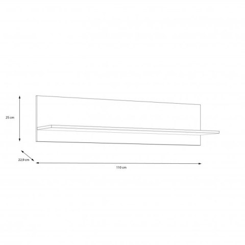 Forte LYA LYAB01-M687 Półka wisząca Forte LYA LYAB01-M687 Półka wisząca