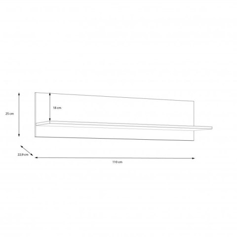 Forte LYA LYAB01-M687 Półka wisząca Forte LYA LYAB01-M687 Półka wisząca