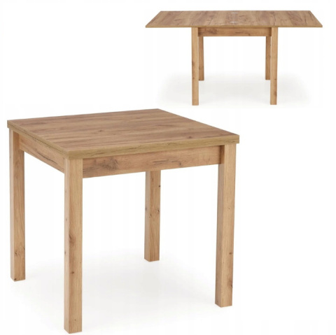 HALMAR stół GRACJAN rozkładany 80-160x80 kolor dąb craft blat płyta laminowana obrzeża ABS nogi MDF laminowany HALMAR stół GRACJAN rozkładany 80-160x80 kolor dąb craft blat płyta laminowana obrzeża ABS nogi MDF laminowany