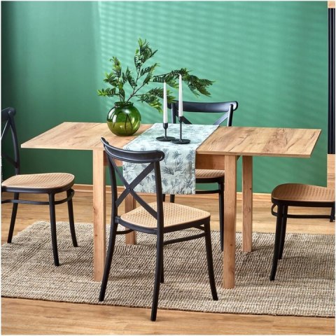 HALMAR stół GRACJAN rozkładany 80-160x80 kolor dąb craft blat płyta laminowana obrzeża ABS nogi MDF laminowany HALMAR stół GRACJAN rozkładany 80-160x80 kolor dąb craft blat płyta laminowana obrzeża ABS nogi MDF laminowany