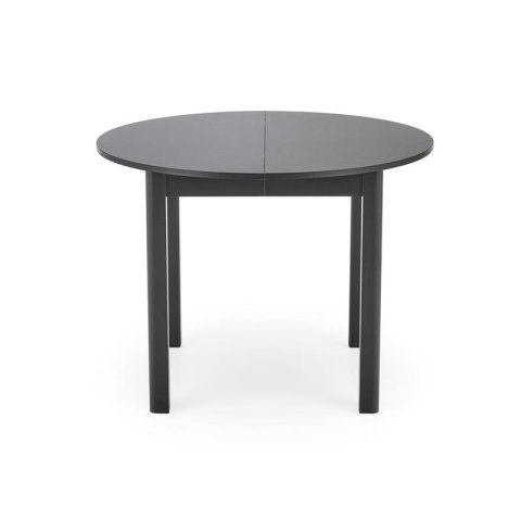 HALMAR stół RINGO okrągły kolor blat czarny, nogi - czarny (102-142x102x76 cm) płyta meblowa okleinowana MDF okleinowany HALMAR stół RINGO okrągły kolor blat czarny, nogi - czarny (102-142x102x76 cm) płyta meblowa okleinowana MDF okleinowany