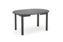 HALMAR stół RINGO okrągły kolor blat czarny, nogi - czarny (102-142x102x76 cm) płyta meblowa okleinowana MDF okleinowany HALMAR stół RINGO okrągły kolor blat czarny, nogi - czarny (102-142x102x76 cm) płyta meblowa okleinowana MDF okleinowany
